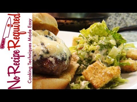 Blue Cheese Burger - NoRecipeRequired.com - UC2Kqui8VRpm1uMKl7QQGX2w