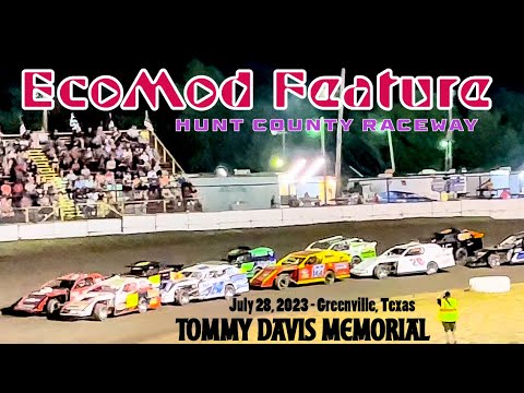 EcoMod Feature - Hunt County Raceway - Tommy Davis Memorial - July 28, 2023 - Greenville, Texas - dirt track racing video image