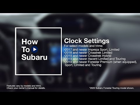 Come regolare l'orologio della Subaru