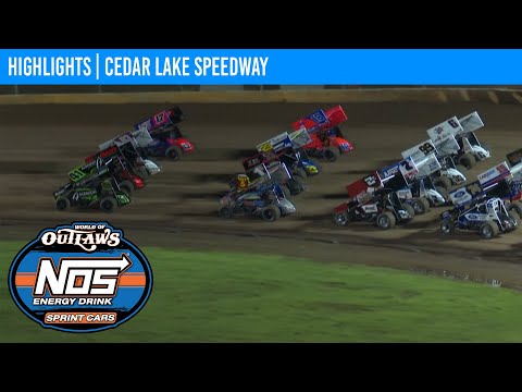 World of Outlaws NOS Energy Drink Sprint Cars | Cedar Lake Speedway | June 27, 2025 | HIGHLIGHTS - dirt track racing video image
