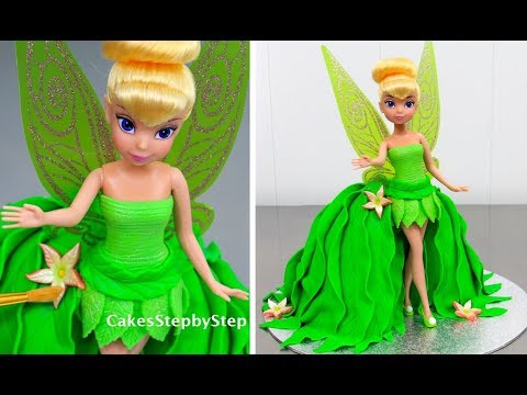 TINKERBELL FAIRY PRINCESS Barbie Doll Cake  How To Make by Cakes StepbyStep - UCjA7GKp_yxbtw896DCpLHmQ