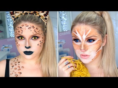 Sexy Leopard & Cute Tabby Cat! ♡ 2-in-1 Cat Halloween Tutorial! - UCMpOz2KEfkSdd5JeIJh_fxw