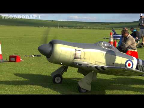 GIANT 1/4 SCALE RC HAWKER SEAFURY MOKI 250cc RADIAL - MICK NLMFC RC BALDOCK - 2013 - UCMQ5IpqQ9PoRKKJI2HkUxEw