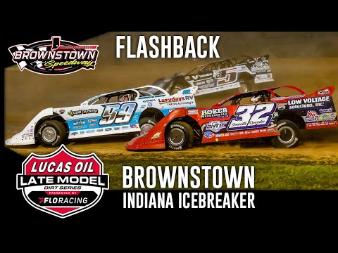 Lucas Oil Late Model Dirt Series | #IndianaIcebreaker | Brownstown Speedway - dirt track racing video image