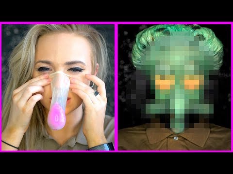 I Tried Turning Myself Into Squidward Using Only Drugstore Makeup / Products - UCoziFm3M4sHDq1kkx0UwtRw