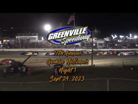Highlights 17th Gumbo Nationals Greenville Speedway Sept  29, 2023 - dirt track racing video image