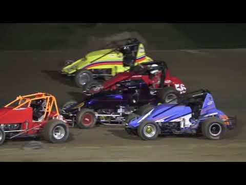 Great Lakes Traditional Sprints A-Feature, at Crystal Motor Speedway, Michigan on 09-17-2022!! - dirt track racing video image