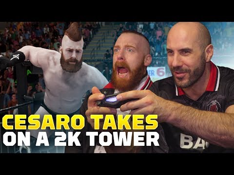 WWE's Cesaro Takes on a WWE 2K19 Challenge Tower - UCKy1dAqELo0zrOtPkf0eTMw