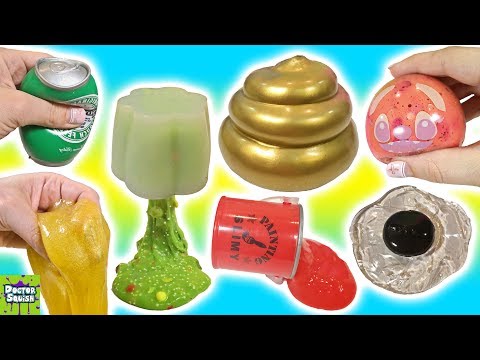 Cutting Open Golden Squishy ! Can I Make Slime From a Squishy!? Doctor Squish - UCeaG5HcexylrNi9v9FxE47g