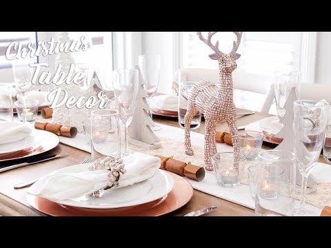 Christmas Table Decor - Rose Gold & Silver Theme - UChplUdodMCdfZfmTQbRhNWw