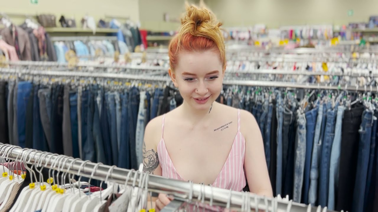 Dasha in a clothing store
