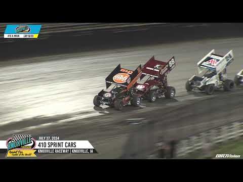 Knoxville Raceway 410 Highlights // July 27, 2024 - dirt track racing video image