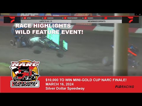 WILD HIGHLIGHTS:  NARC SPRINT CARS @ SILVER DOLLAR SPEEDWAY - MARCH 16, 2024 - dirt track racing video image