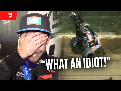 POST-RACE CRASH: Justin Grant Reacts After Embarrassing Moment At Eldora Speedway - dirt track racing video image