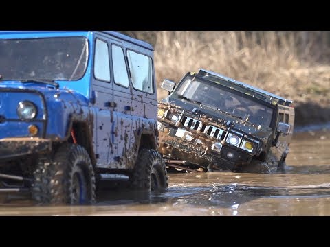 ЗАСАДИЛИ HUMMER ... Вытащит только УАЗ ... Scale RC cars Offroad - UCX2-frpuBe3e99K7lDQxT7Q