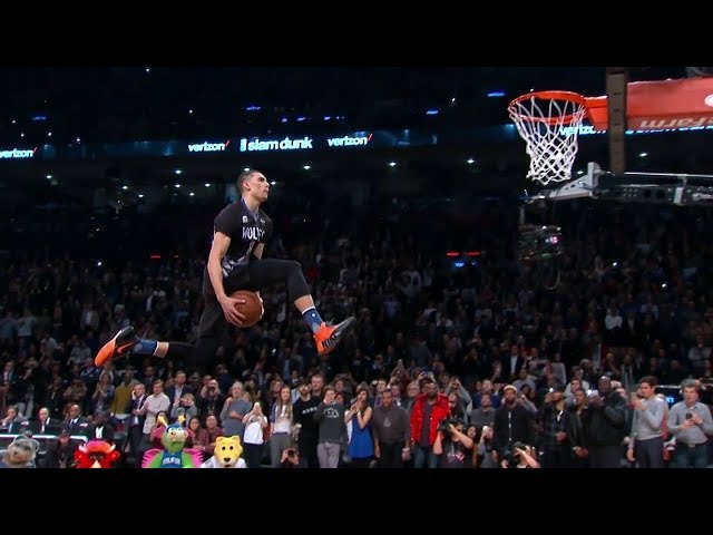 Crazy Basketball Player Dunks from the Free Throw Line