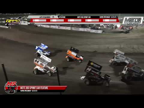 Sportsman &amp; MSTS Sprint Features | Rapid Speedway | 5-21-2021 - dirt track racing video image