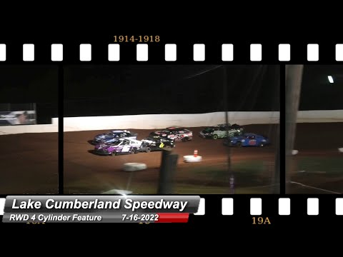 Lake Cumberland Speedway - RWD 4 Cylinder feature - 7/16/2022 - dirt track racing video image