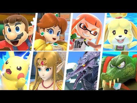 Super Smash Bros Ultimate - All 74 Characters Gameplay + Final Smashes - UC-2wnBgTMRwgwkAkHq4V2rg