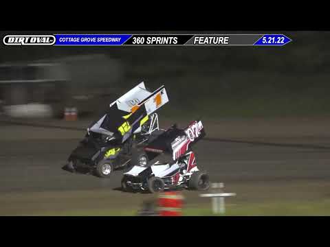 5 21 22 360 sprints Cottage Grove Speedway highlights - dirt track racing video image