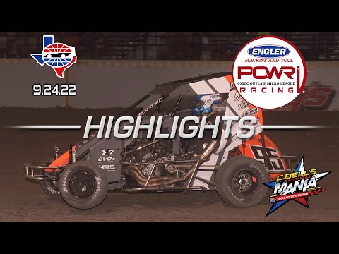 9.24.22 Lucas Oil POWRi Outlaw Micro Sprint League Highlights from Little Texas Motor Speedway - dirt track racing video image