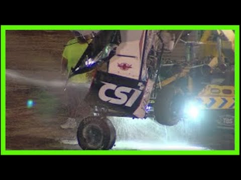 Colby Johnson Massive Fuel Leak. My Goodness Yikers. Have You Ever Seen Anything Like It? - dirt track racing video image