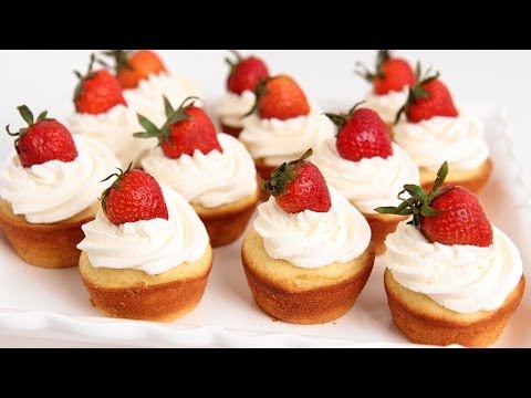 Strawberry Shortcake Cupcakes Recipe - Laura Vitale - Laura in the Kitchen Episode 753 - UCNbngWUqL2eqRw12yAwcICg