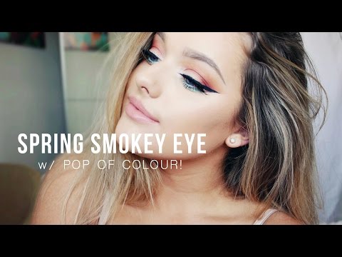 Spring Smokey eye with a pop of colour! | Rachel Leary - UC-Um2u0Agv8Q-OhjO6FZk1g