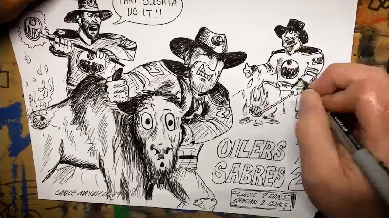 Manitoba artist draws Edmonton Oilers cartoons for every single game