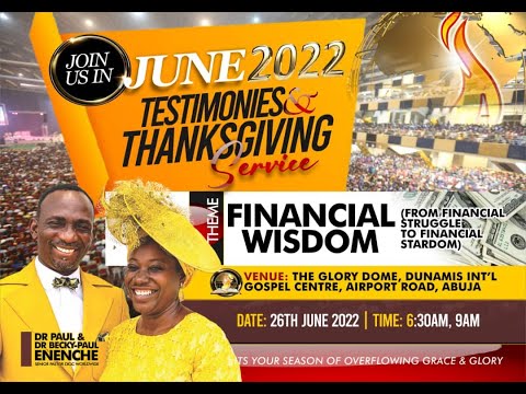 JUNE 2022 TESTIMONIES AND THANKGIVING SERVICE. 26-06-2022