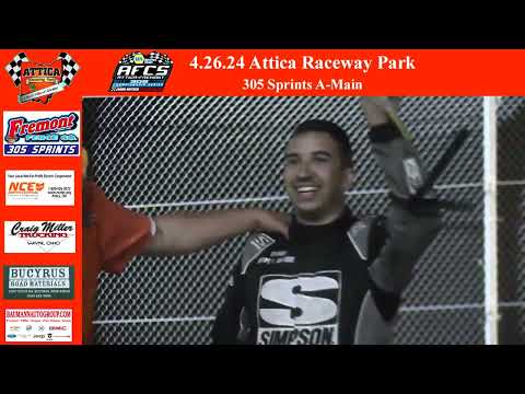 4.26.24 Attica Raceway Park 305 Sprints A-Main - dirt track racing video image
