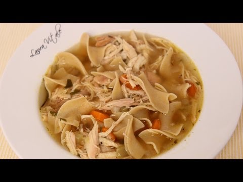 Homemade Chicken Noodle Soup Recipe - Laura Vitale - Laura in the Kitchen Episode 463 - UCNbngWUqL2eqRw12yAwcICg