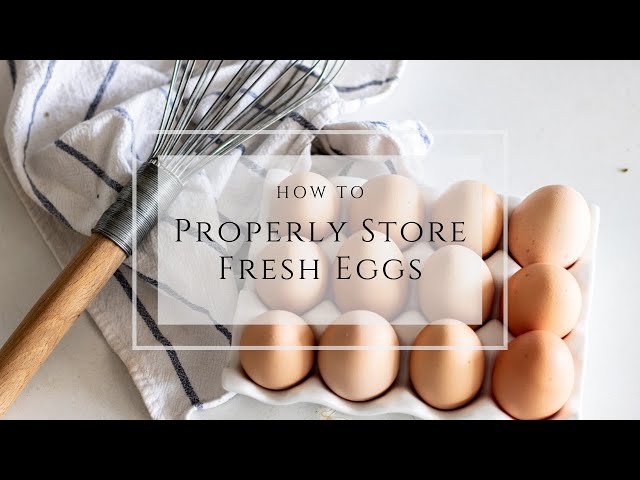 How to Store Fresh Eggs for Optimal Freshness - A Full Table