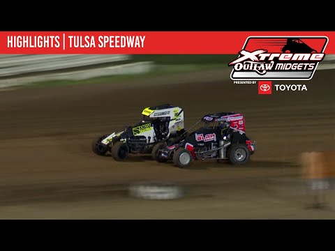 Xtreme Outlaw Midget Series Presented by Toyota | Tulsa Speedway | July 27, 2024 | HIGHLIGHTS - dirt track racing video image