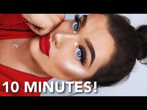 EASY 10 MINUTE DRUGSTORE HOLIDAY MAKE UP! | Rachel Leary - UC-Um2u0Agv8Q-OhjO6FZk1g