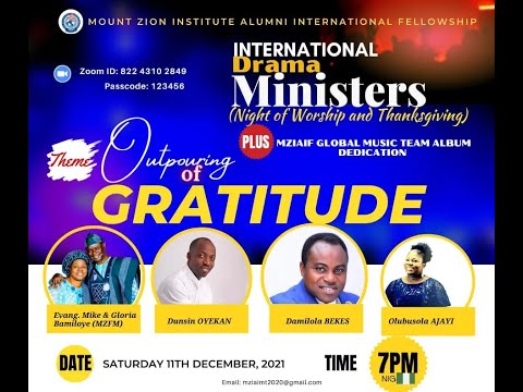 International Drama Ministers Night of Worship and Thanksgiving!
