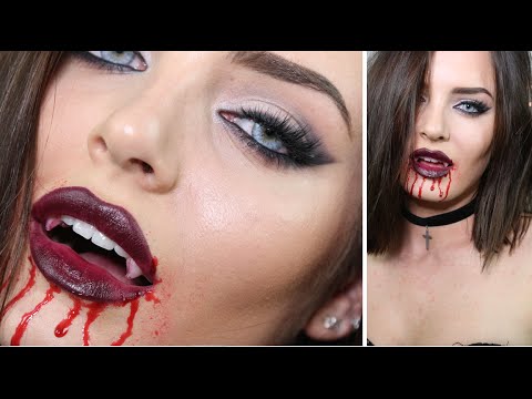 Easy Seductive Vampire with Bloody Mouth // Halloween Makeup Tutorial - UCLFW3EKD2My9swWH4eTLaYw