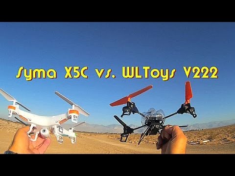 Syma X5C vs WLToys V222 Quadcopter Drones Comparison Review - UC90A4JdsSoFm1Okfu0DHTuQ