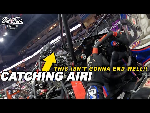 Leading Laps And Catching Some Serious Air That Didn't End Well! 2025 Indoor Racing Kickoff! - dirt track racing video image