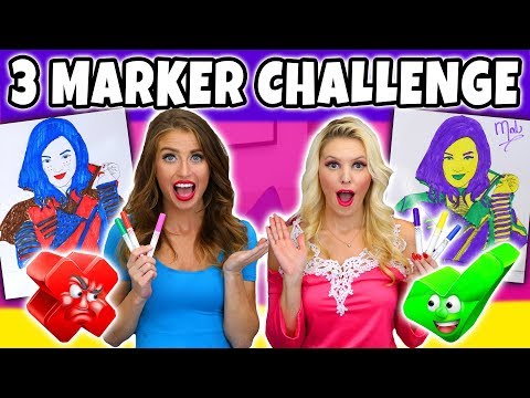 3 MARKER CHALLENGE. WE DRAW DISNEY CHARACTERS. (2018) - UCPOIFuct7fjWKkiDRTNJqrg