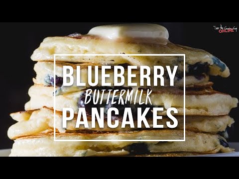 Homemade Blueberry Buttermilk Pancakes | SAM THE COOKING GUY - UCbRj3Tcy1Zoz3rcf83nW5kw