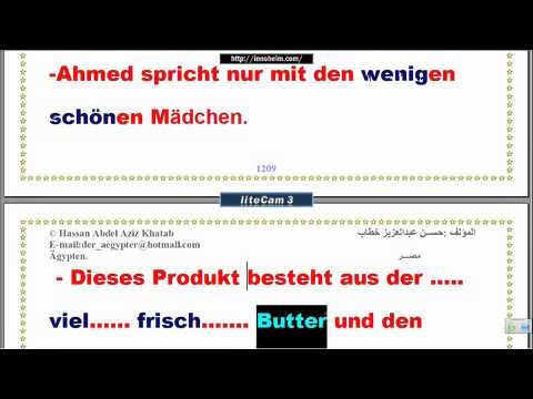 Lektion134L Die unbestimmten Zahladjektive:"viel und wenig" تدريب على الصفات
