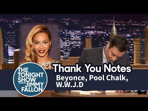 Thank You Notes: Beyoncé, Pool Chalk, W.W.J.D. - UC8-Th83bH_thdKZDJCrn88g