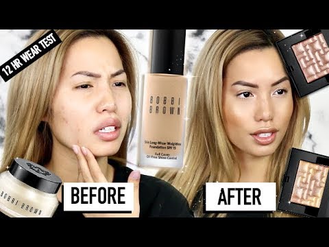 BRAND NEW | BOBBI BROWN SKIN LONGWEAR FULL COVER FOUNDATION & HIGHLIGHTERS | 12 HR WEAR TEST REVIEW - UCyGcJGJ_k7AUJGDfExB5MfQ