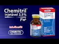Chemitril 2,5% Antibiótico Injetável 20ml Suínos Cães Gatos