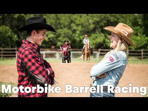 HORSEPOWER SHOWDOWN: Marc Marquez barrel racing against Jackie Ganter - UCblfuW_4rakIf2h6aqANefA