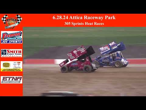6.28.24 Attica Raceway Park Full Program - dirt track racing video image