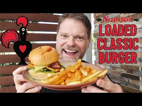 Nando's $12 Loaded Classic Burger & Regular Side FOOD REVIEW - Greg's Kitchen - UCGXHiIMcPZ9IQNwmJOv12dQ