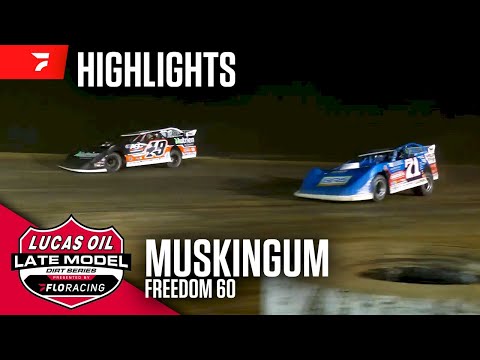 Lucas Oil Late Model Dirt Series | Highlights - #Freedom60 | Muskingum County Speedway - dirt track racing video image