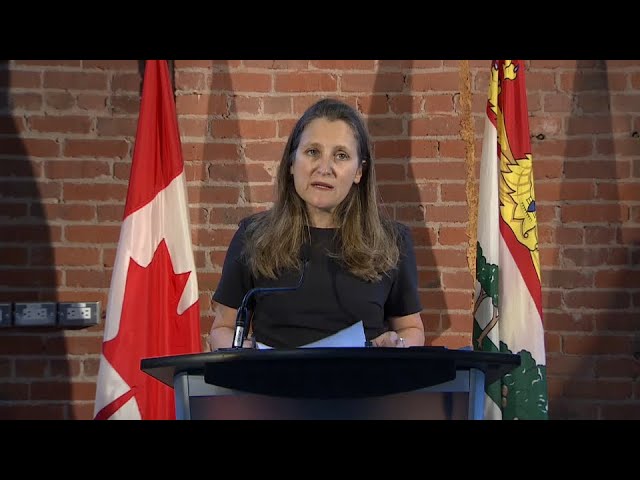 Deputy Prime Minister Chrystia Freeland announces 485M for Atlantic ...